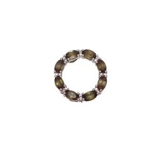 STS 925 Sterling Silver Cat's Eye Chrysoberyl Gemstone Round Pendant
